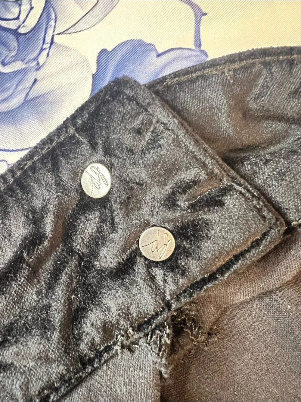 Free People Black Retro Velvet Mini Skirt